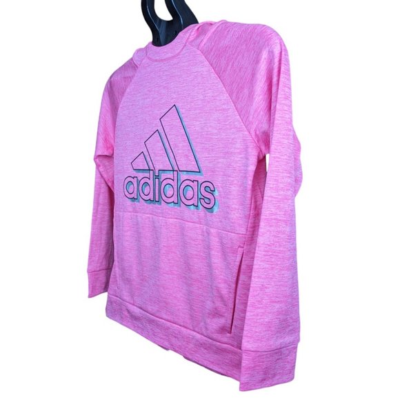 Junior's/Girl's Large Adidas Essential Sportswear Logo Hoodie Pullover Long Slv - Picture 2 of 6